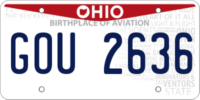 OH license plate GOU2636