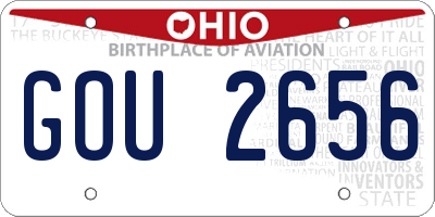 OH license plate GOU2656
