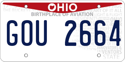 OH license plate GOU2664