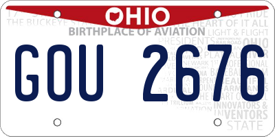 OH license plate GOU2676