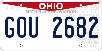 OH license plate GOU2682
