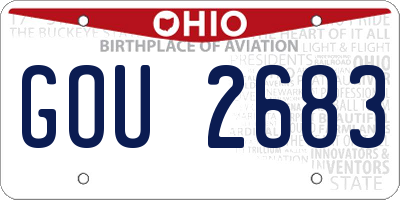 OH license plate GOU2683