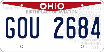 OH license plate GOU2684