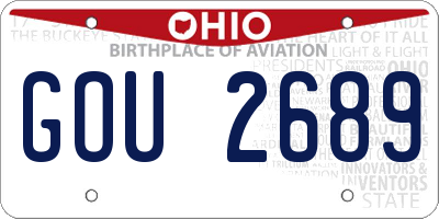OH license plate GOU2689