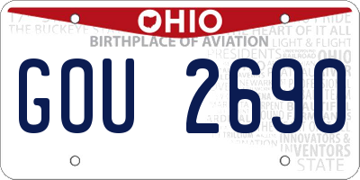 OH license plate GOU2690