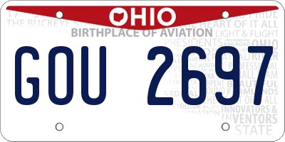 OH license plate GOU2697