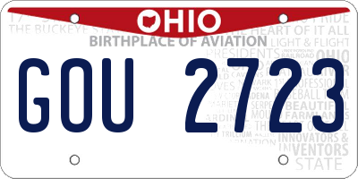 OH license plate GOU2723