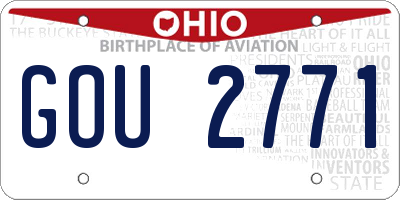 OH license plate GOU2771