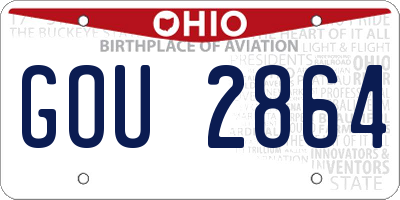 OH license plate GOU2864