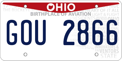 OH license plate GOU2866