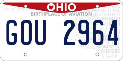 OH license plate GOU2964