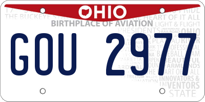 OH license plate GOU2977