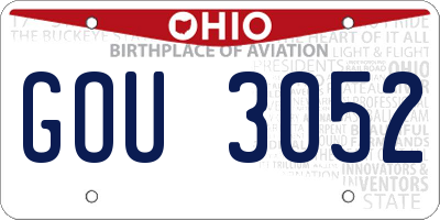 OH license plate GOU3052