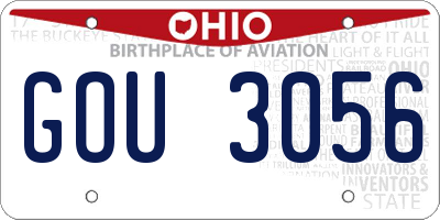 OH license plate GOU3056
