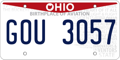 OH license plate GOU3057