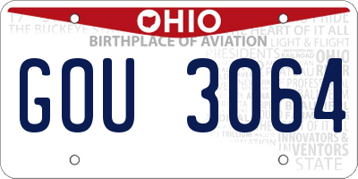 OH license plate GOU3064