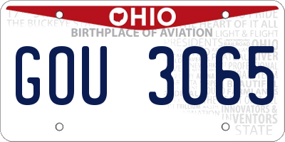 OH license plate GOU3065