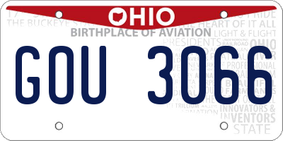 OH license plate GOU3066