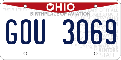 OH license plate GOU3069
