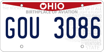 OH license plate GOU3086