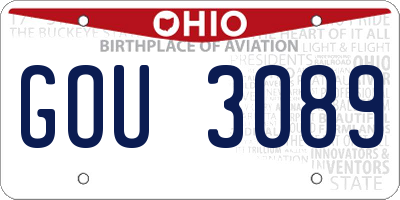 OH license plate GOU3089