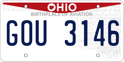 OH license plate GOU3146