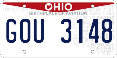 OH license plate GOU3148