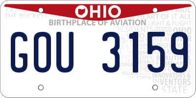 OH license plate GOU3159
