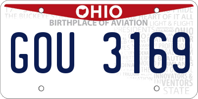 OH license plate GOU3169