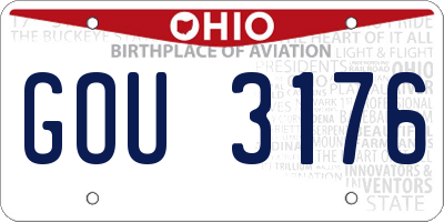 OH license plate GOU3176