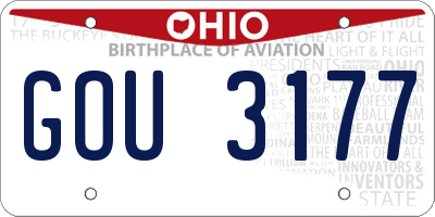 OH license plate GOU3177
