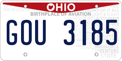 OH license plate GOU3185