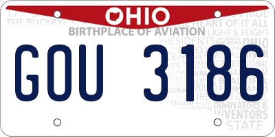 OH license plate GOU3186
