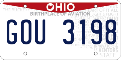 OH license plate GOU3198