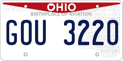 OH license plate GOU3220