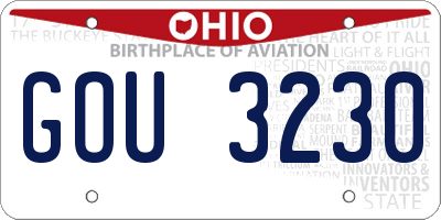 OH license plate GOU3230
