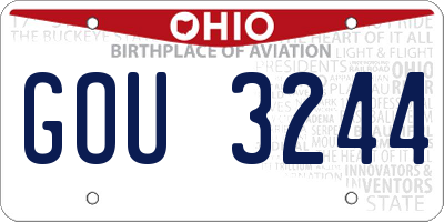 OH license plate GOU3244