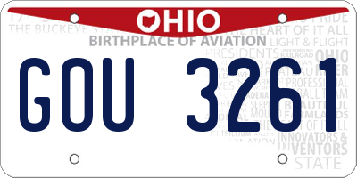 OH license plate GOU3261