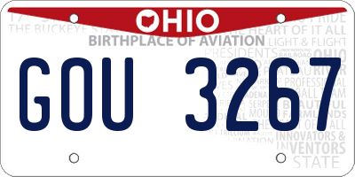 OH license plate GOU3267
