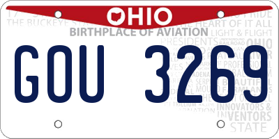OH license plate GOU3269
