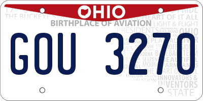 OH license plate GOU3270
