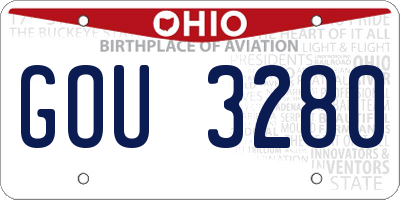 OH license plate GOU3280