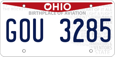 OH license plate GOU3285