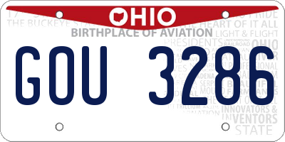 OH license plate GOU3286