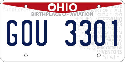 OH license plate GOU3301