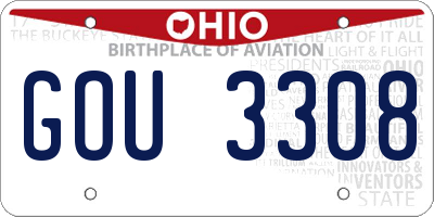 OH license plate GOU3308