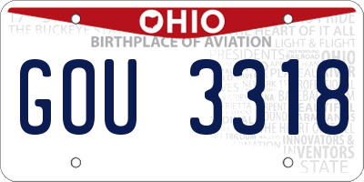 OH license plate GOU3318