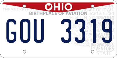 OH license plate GOU3319