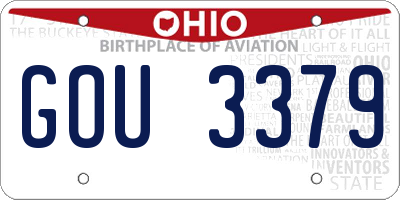 OH license plate GOU3379