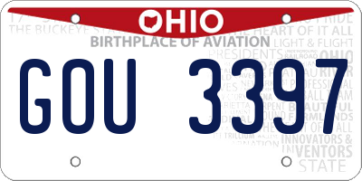OH license plate GOU3397